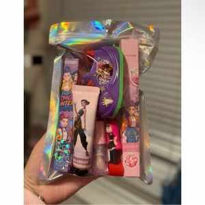 Girl's Holographic Cosmetic Set with Purple & Pink Accents